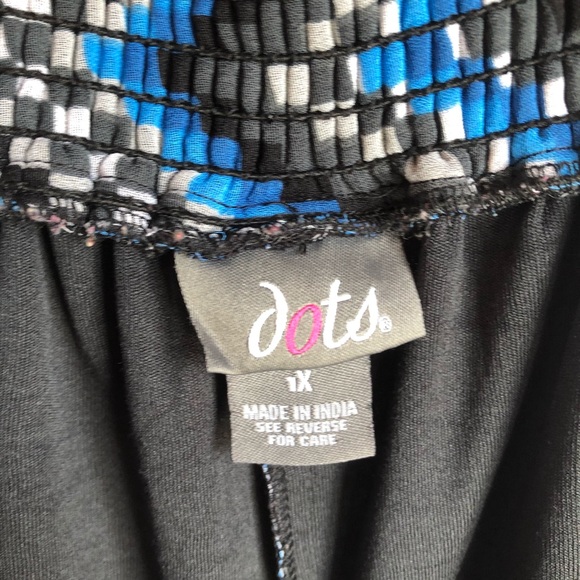 Dots 1X Checkered Chevron Wide Leg Palazzo Pants - Picture 5 of 16